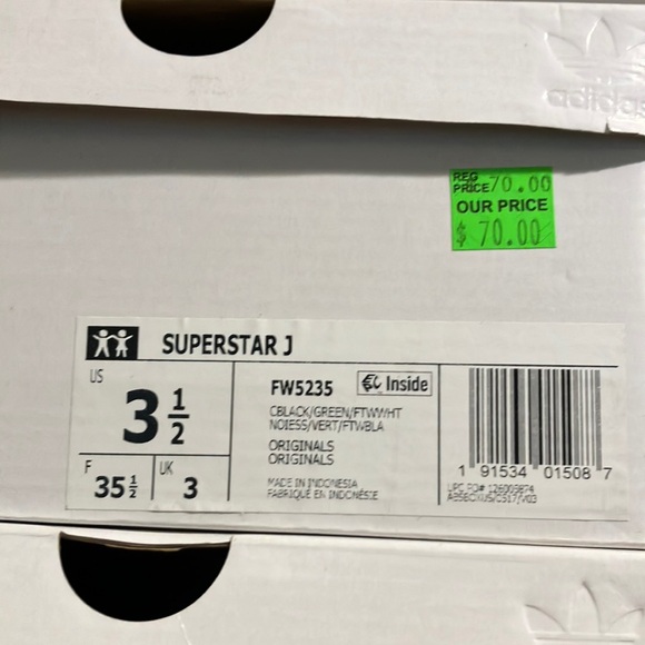 adidas Superstar J 'Colorful Stripes - Core Black' FW5235 - Picture 13 of 15